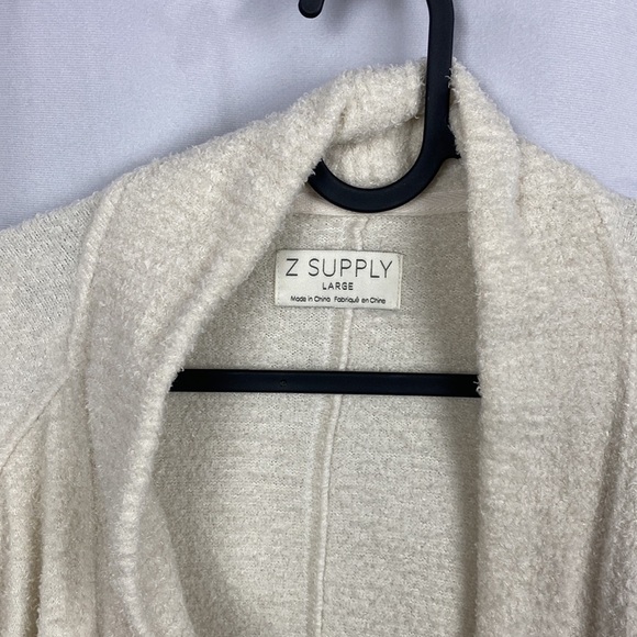 Z Supply Kaye Feather Knit Cardigan - Bone - Size Large - Picture 4 of 10